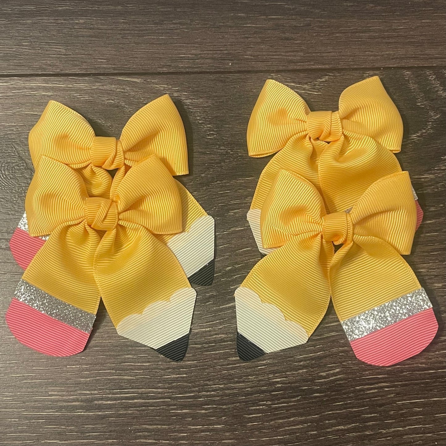 3" Pencil Bow - Yellow