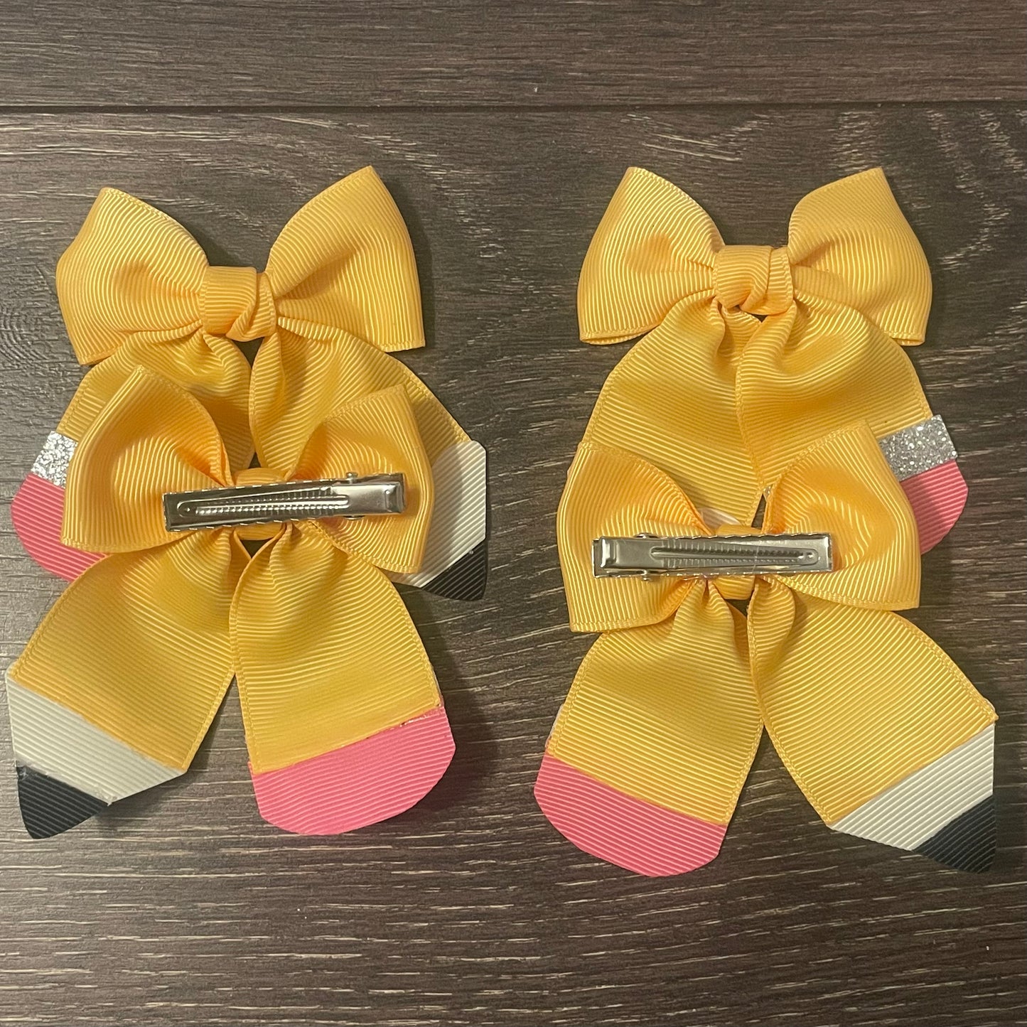 3" Pencil Bow - Yellow