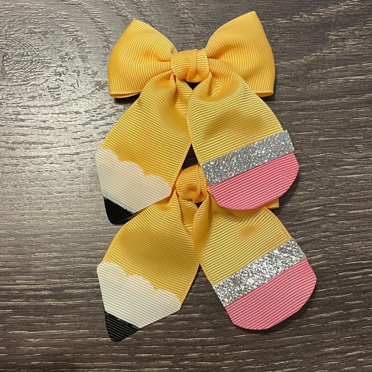 3" Pencil Bow - Yellow