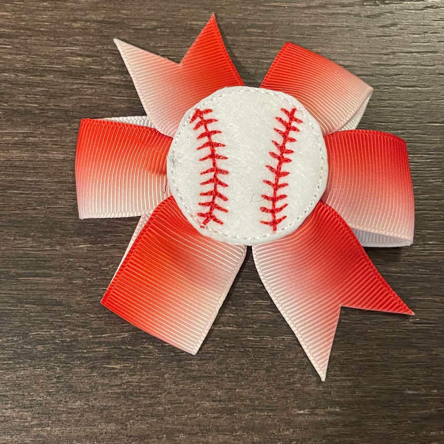 3" Bow - Pinwheel - Baseball