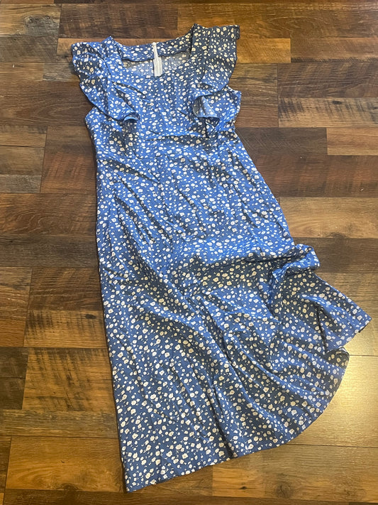 L (8/10) - Blue Floral Dress